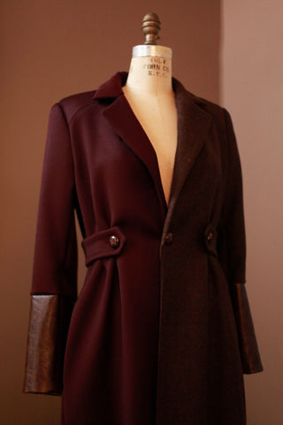 Purple women's wool coat