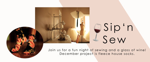 Sip 'n sew class