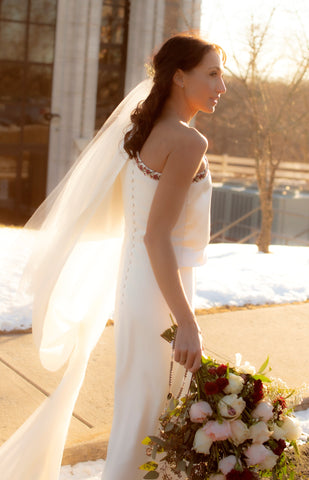 baptism gown made from mother's wedding dress