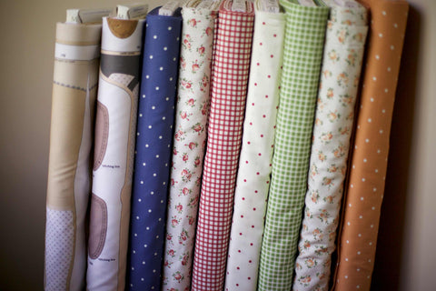 vintage polka dot fabric