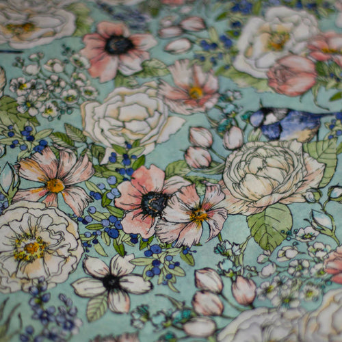 Floral & Birds Cotton Fabric
