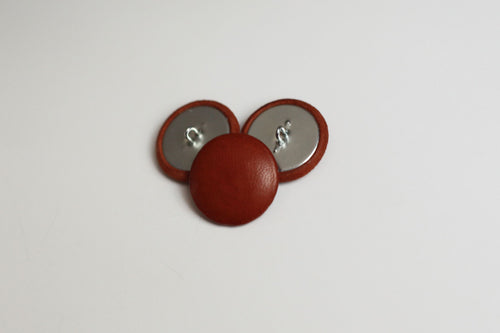 Dark Brown Leather Buttons (Quantity 3)
