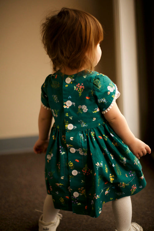 Dark Green Girls Dress