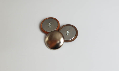 Gold Leather Buttons (Quantity 3)