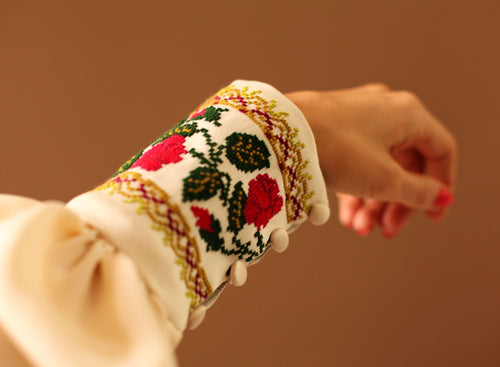 Embroidered Silk Blouse