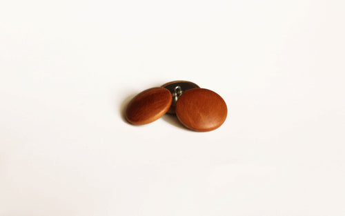 Honey Brown Leather Buttons (Quantity 3)