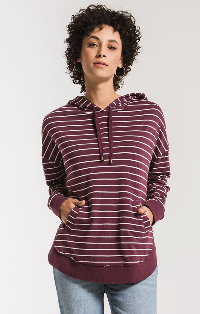 z supply striped hoodie