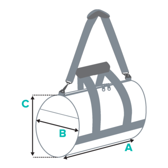 Gym Bag product measurements chart