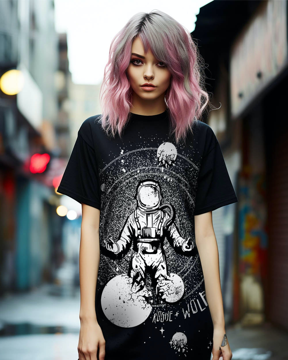 Rogue + Wolf Harajuku Goth Clothes Alt Clothing Gothic Tshirt for Women Emo  Halloween Dress Aesthetic Black at  Women's Clothing store
