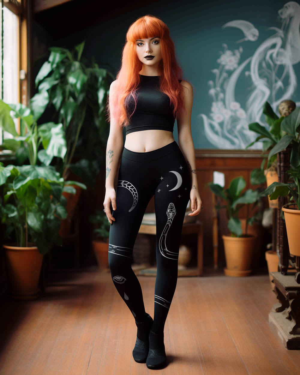 Serpent Summoner Plus Size Leggings - Vegan UPF 50+ Protection Activew –  Rogue + Wolf