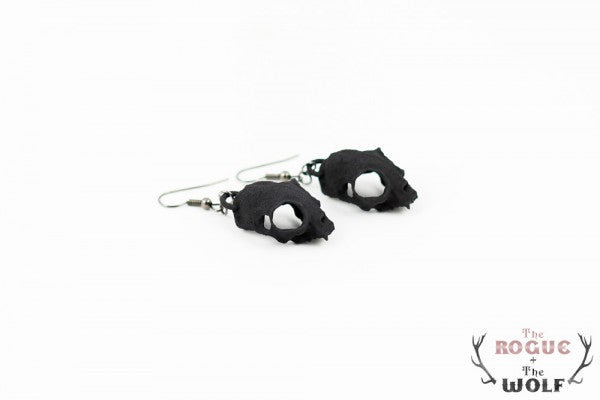 Black Cat Skull Earings