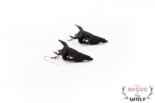 Black Bison Skull Earings