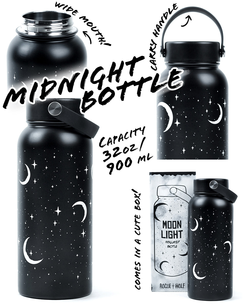 Moonlight Insulated Tumbler Mug - 280ml / 10oz – Rogue + Wolf