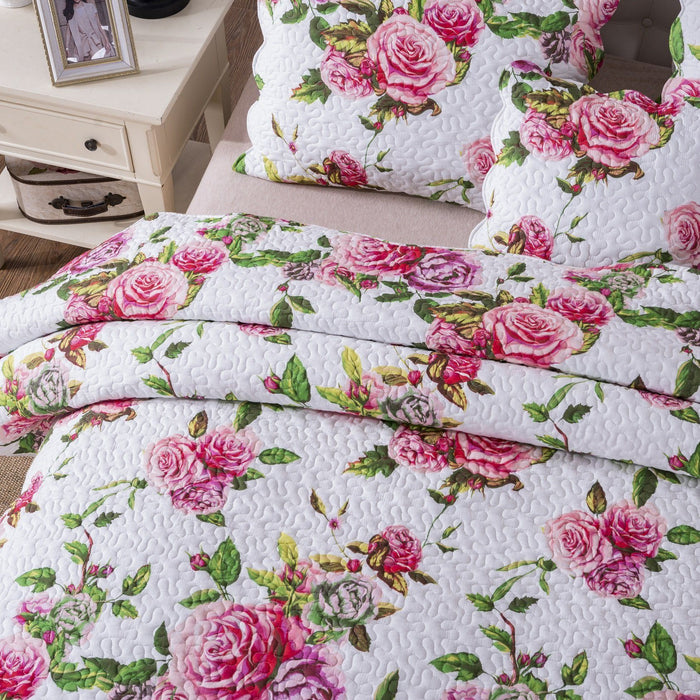 rose pink bedspread