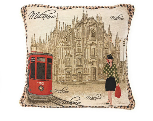 DaDa Bedding Set of 2-Pieces Postcard Milan Tapestry Throw Pillow