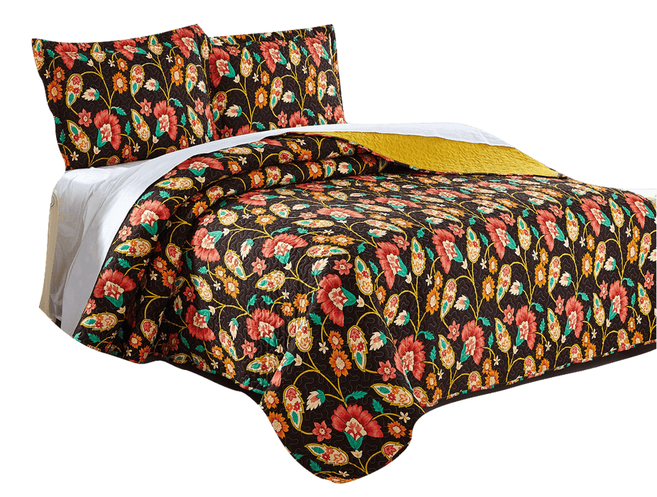 Dada Bedding Collection Elegant Marigold S Garden Quilt Reversible