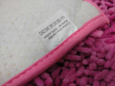 DaDa Bedding Fuchsia Magenta Pink Shaggy Soft Chenille Noodle Carpet R ...
