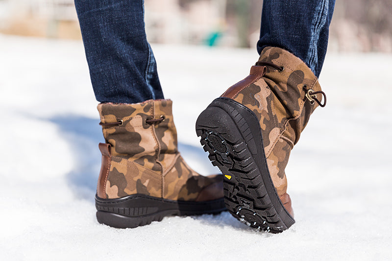 camo print cold weather boots
