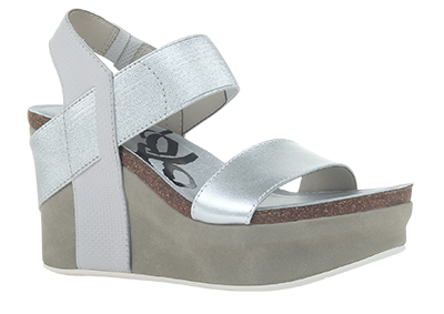 silver platform wedges