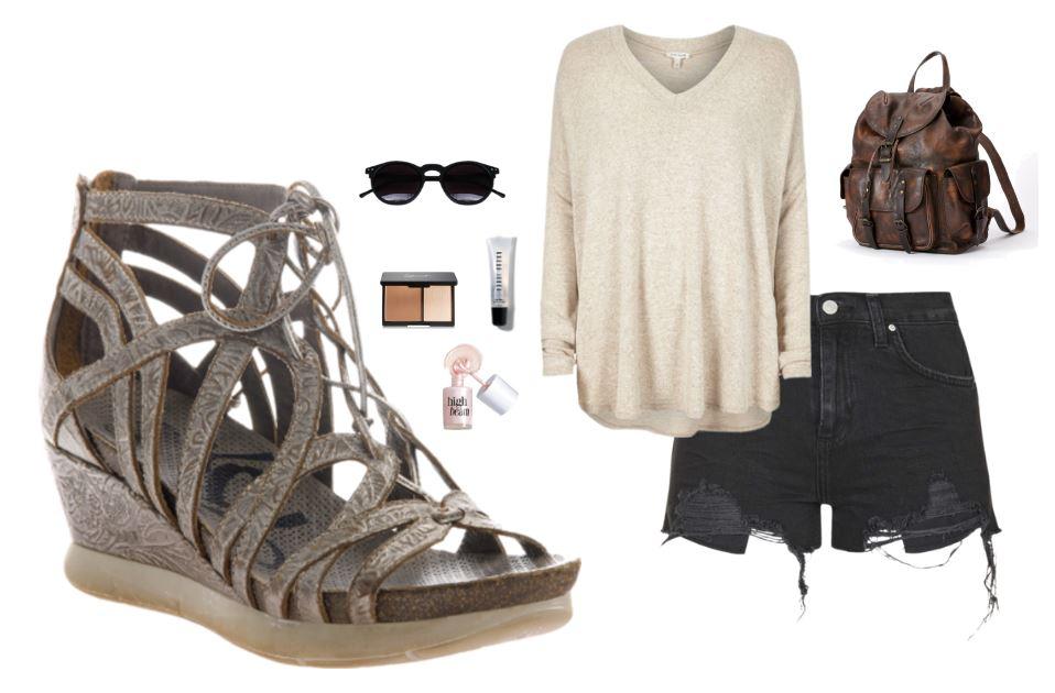 Check out these great looks featuring these comfortable women's wedge sandals from OTBT - the Nomadic.