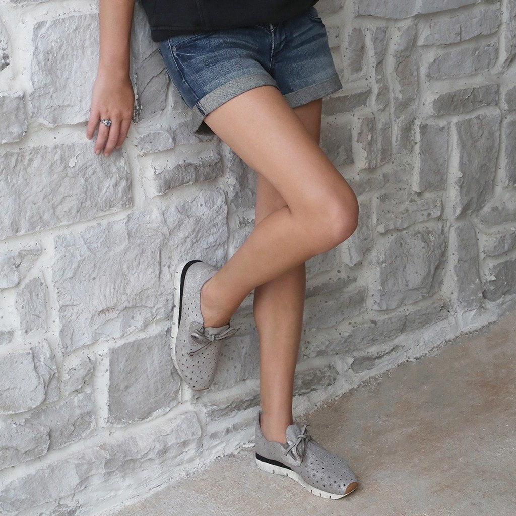 Lunar in Grey Silver Sneakers | Women's 