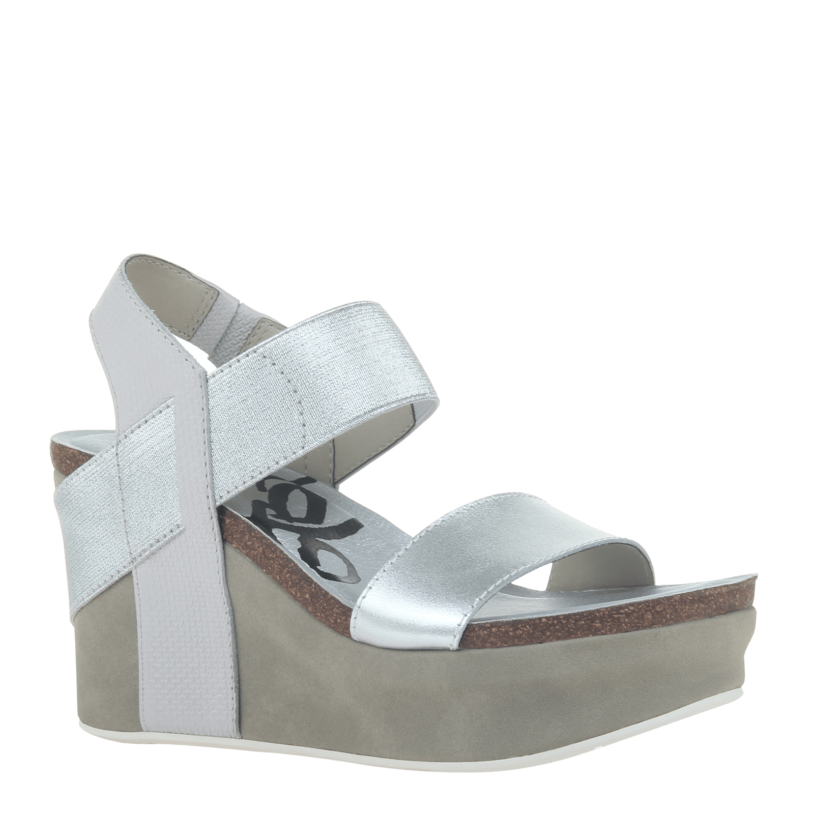 ladies silver wedge shoes