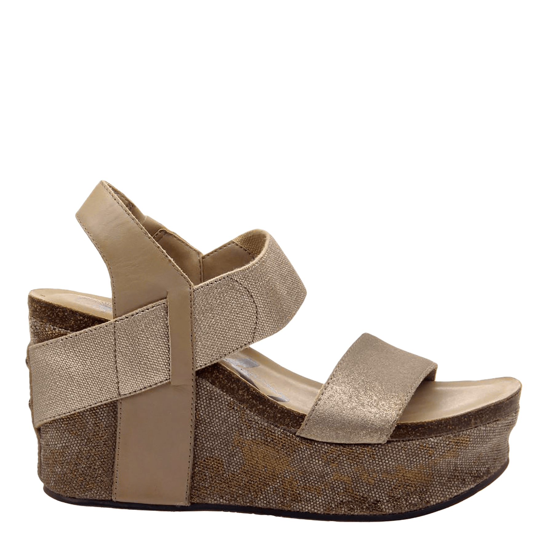 Bushnell in Mid Taupe Wedge Sandals 