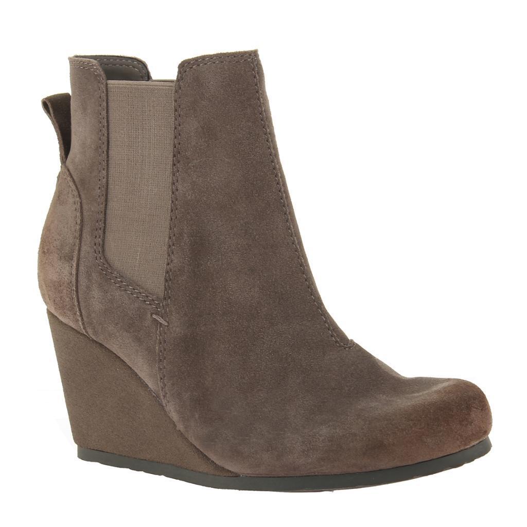 grey wedge ankle boots