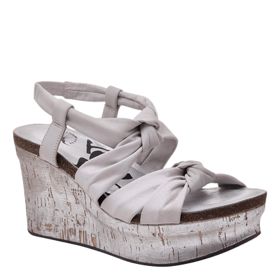 Far Side in Dove Grey Wedge Sandals 