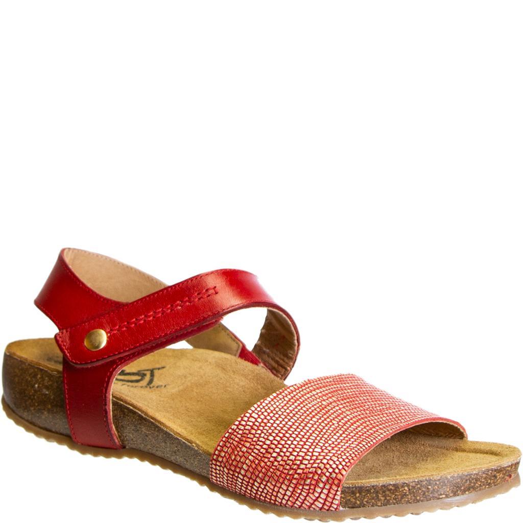 womens red wedge flip flops