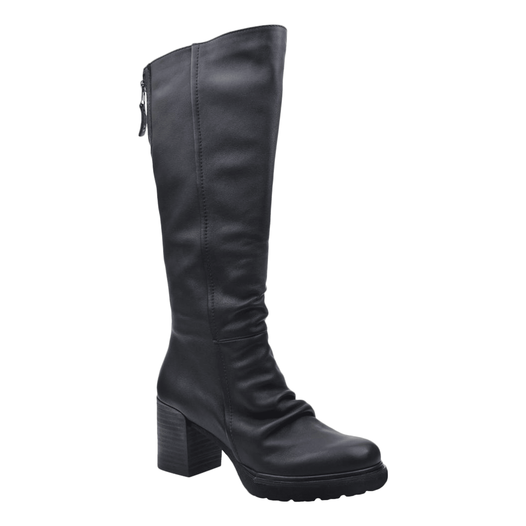 ladies black knee high boots