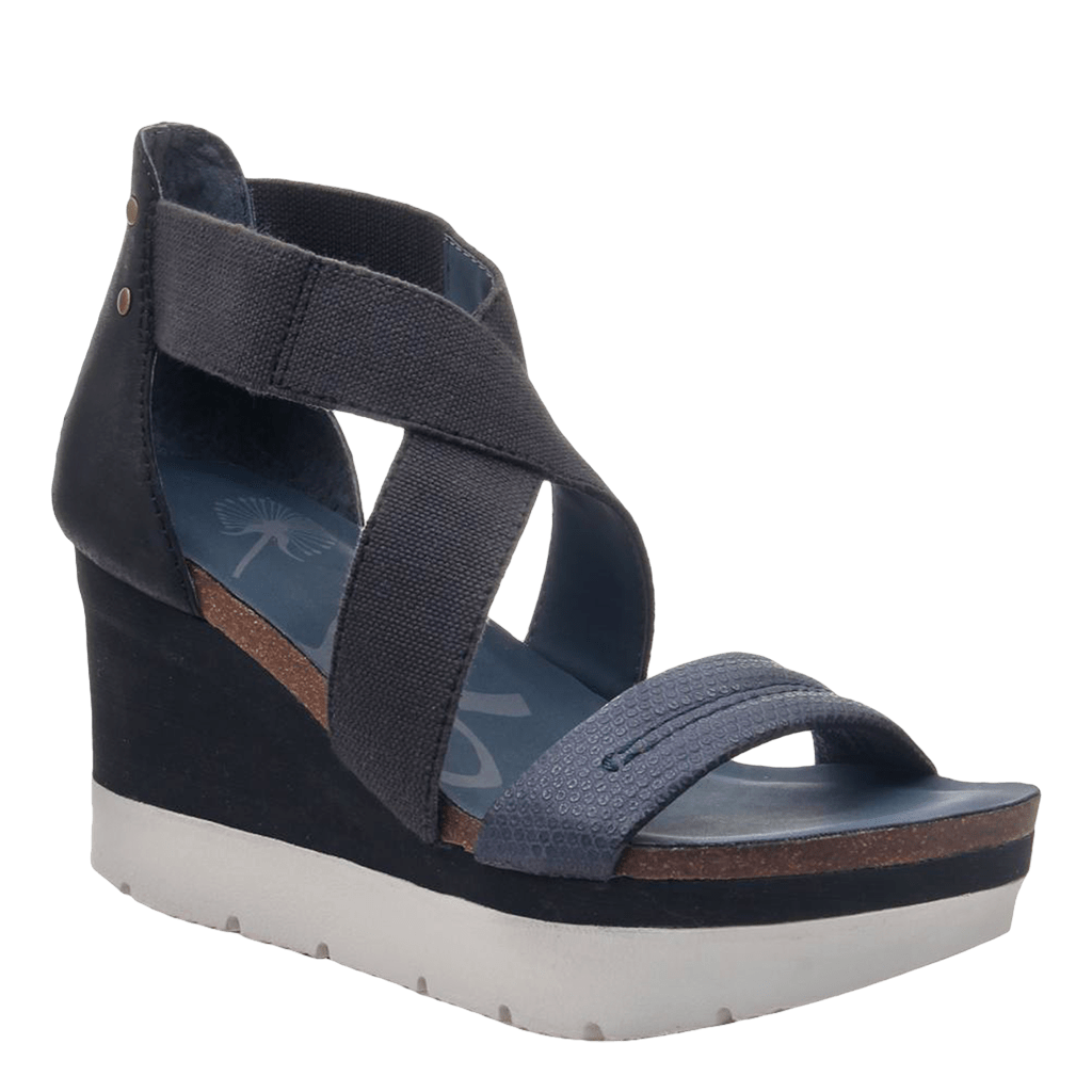 womens blue wedge shoes