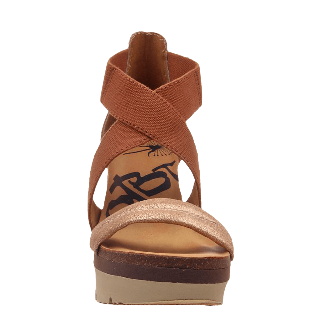 Half Moon in New Tan Wedge Sandals 