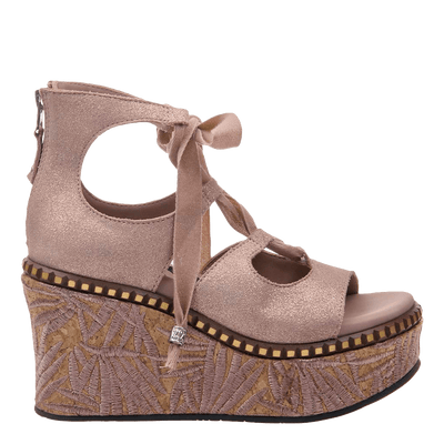 Kentucky in Copper Wedge Sandals 