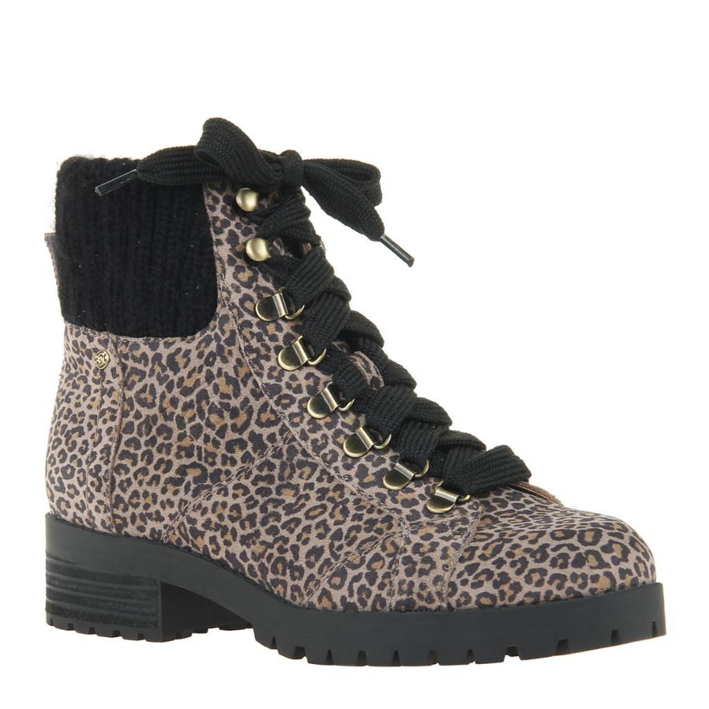 black boots with leopard print