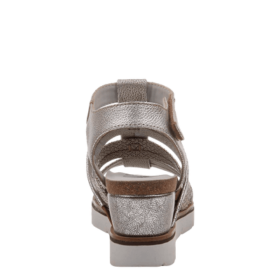 New Moon in Silver Wedge Sandals 