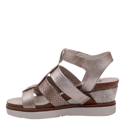 New Moon in Silver Wedge Sandals 