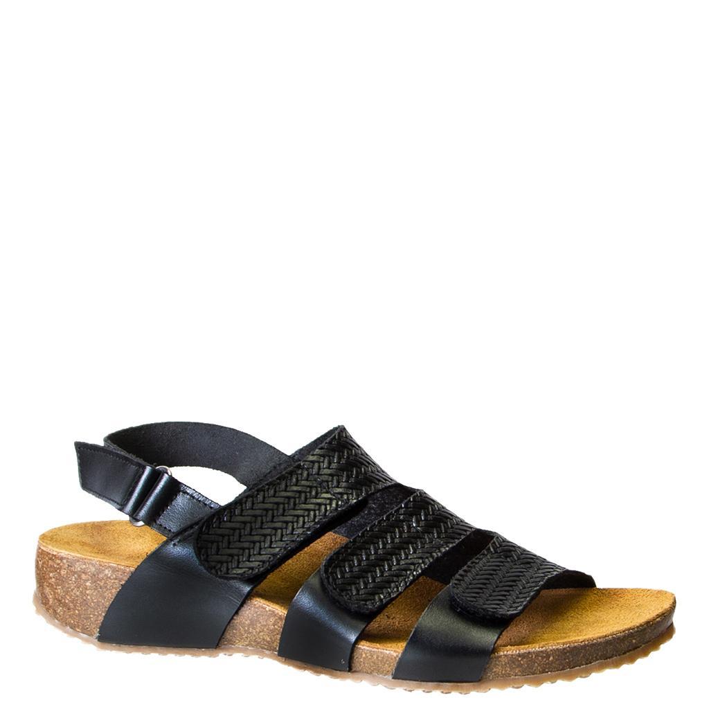 black wedge sandals