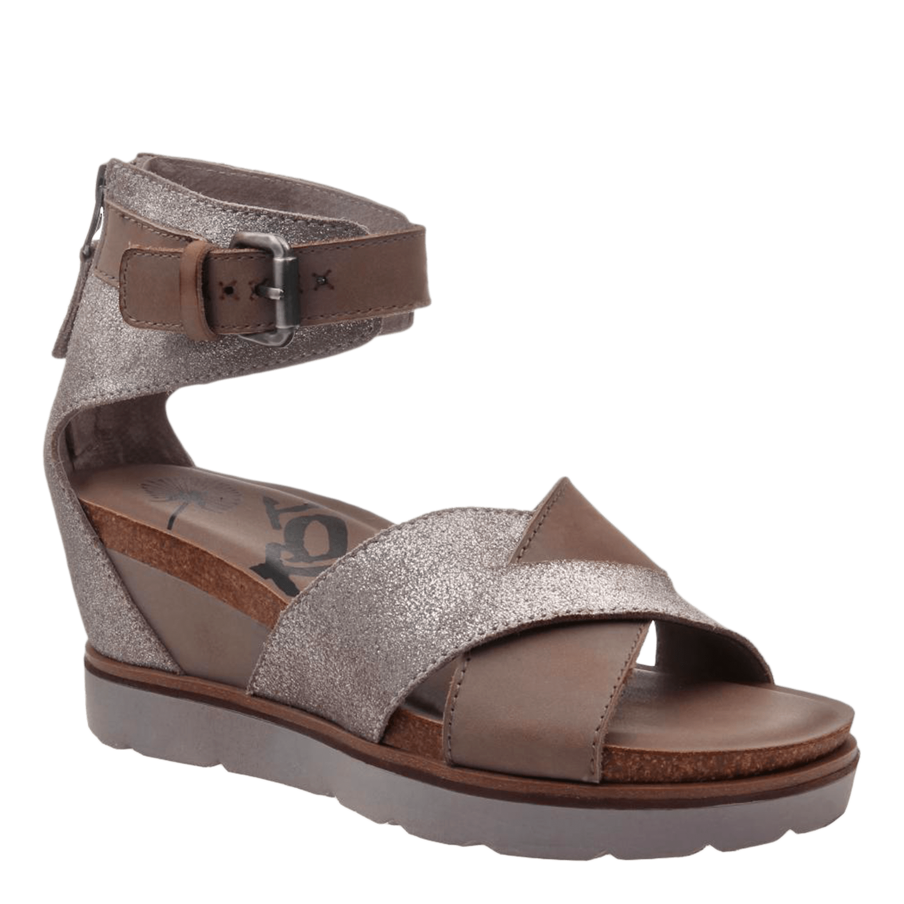 wedge sandals grey