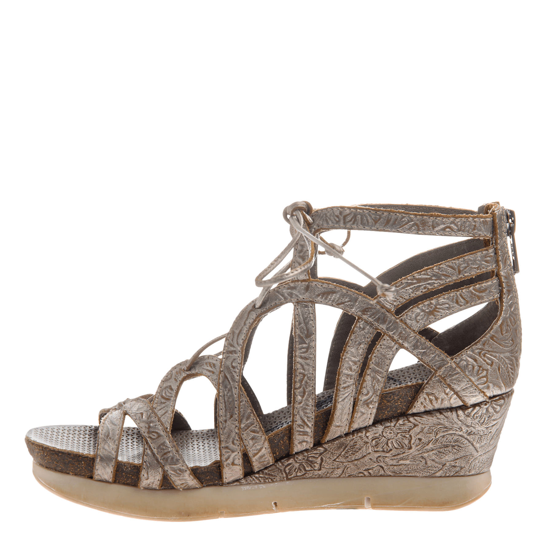 Nomadic in Light Pewter Wedge Sandals 