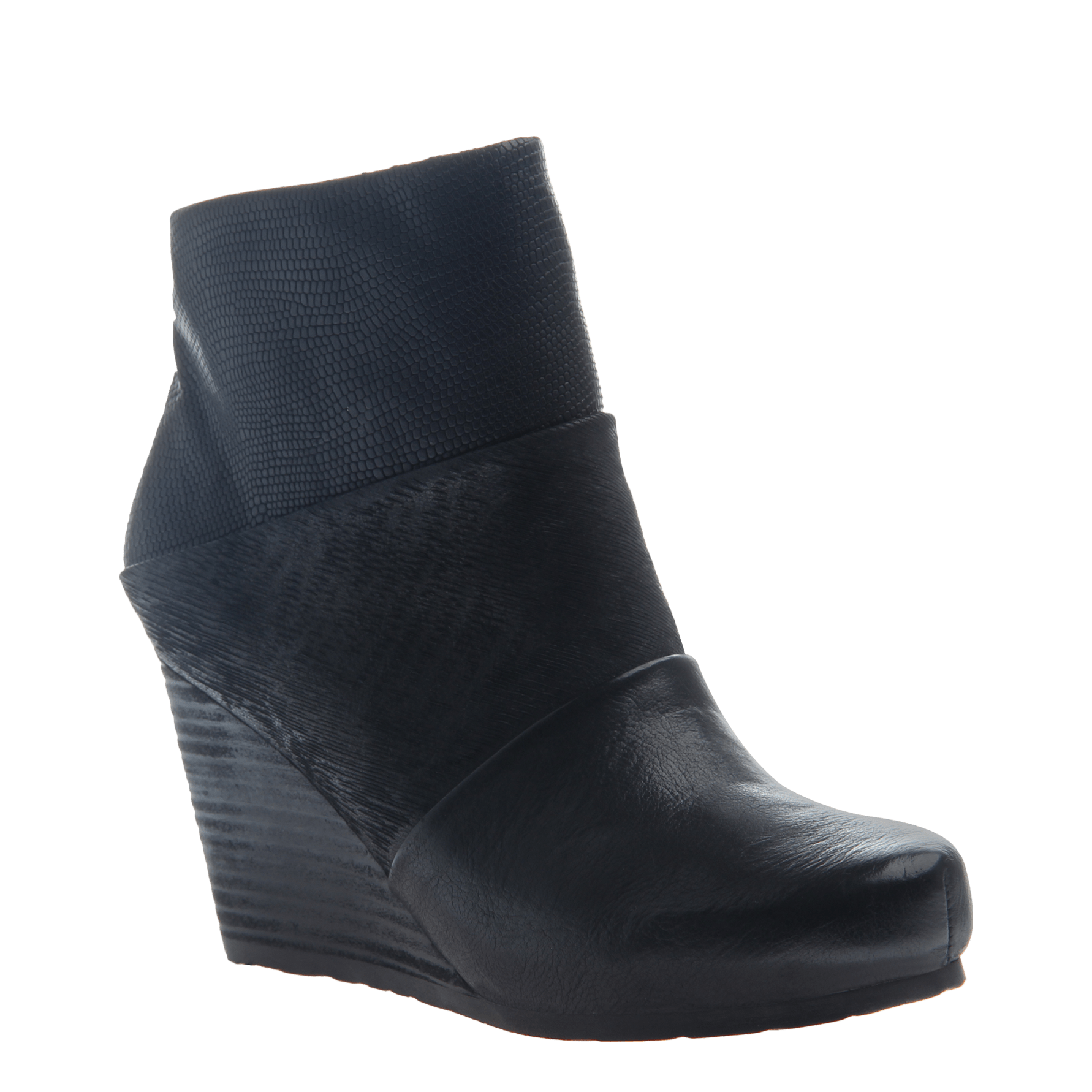 cheap black wedge boots