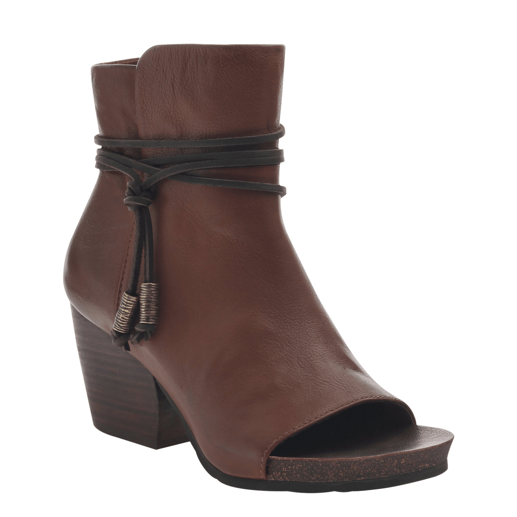 wedge open toe ankle boots