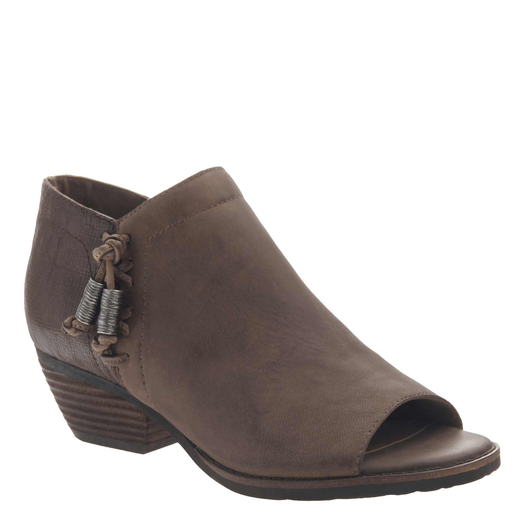 Truckage in Grey Open Toe Booties 