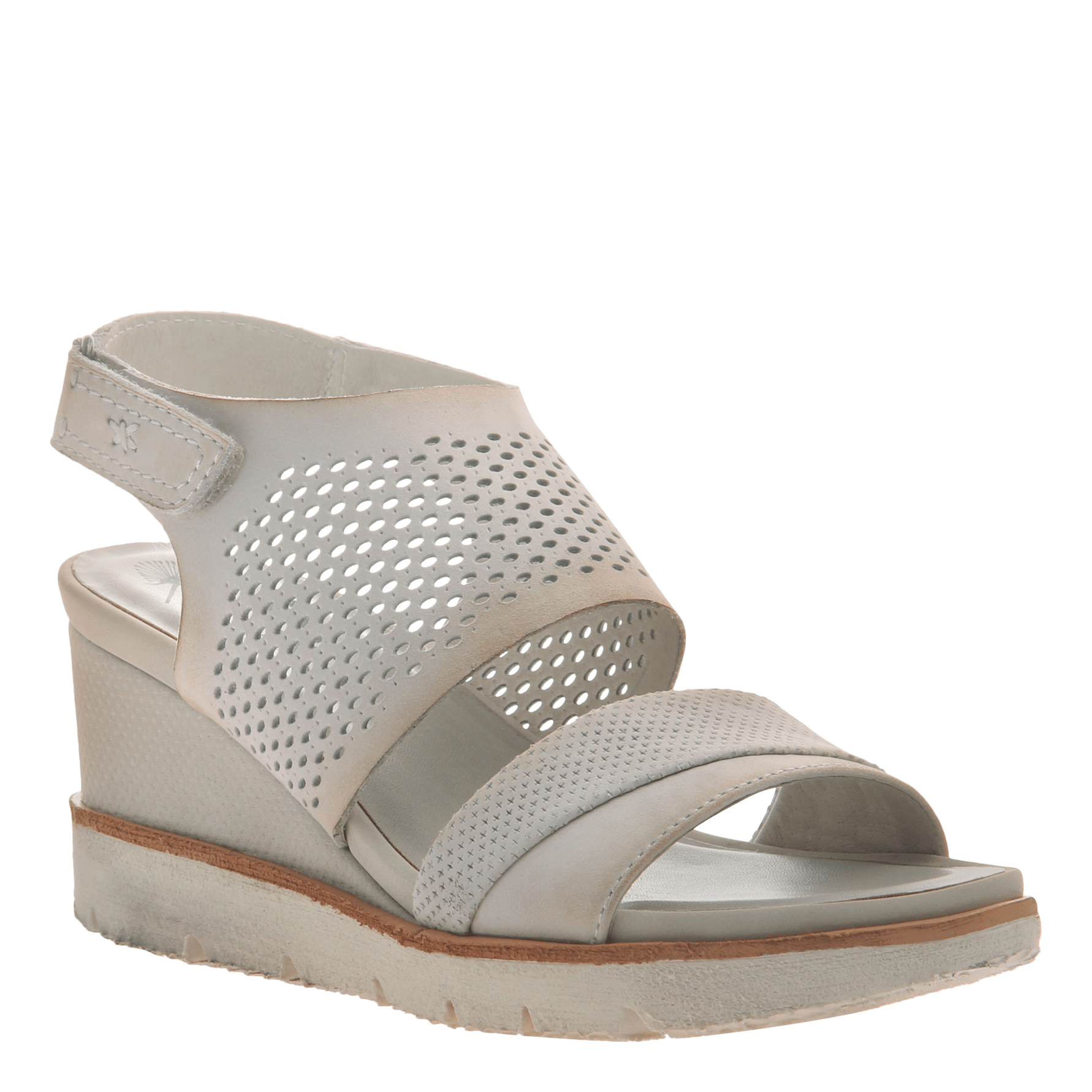 Milky Way in Dove Grey Wedge Sandals 