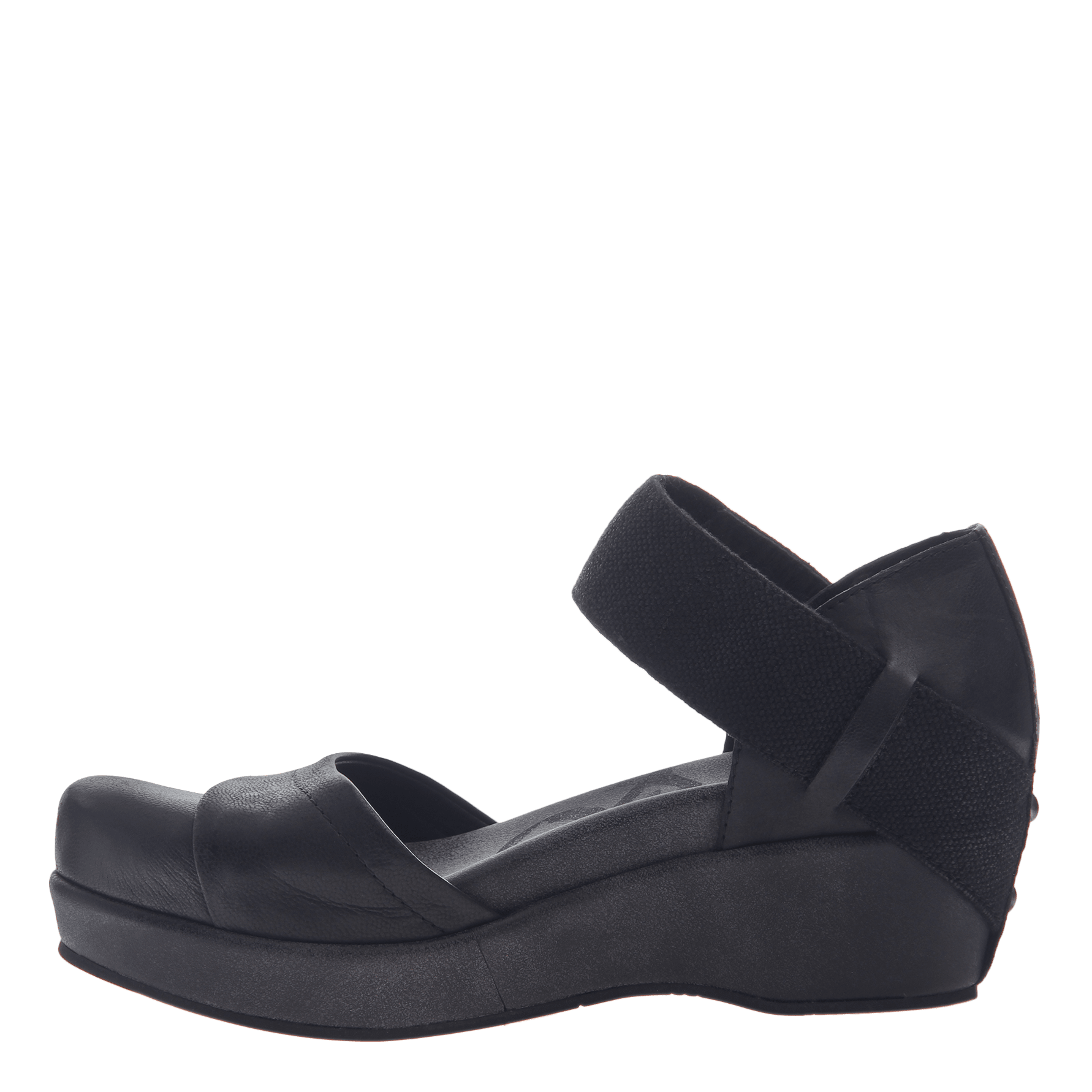 Wander Out in Black Closed Toe Wedges 
