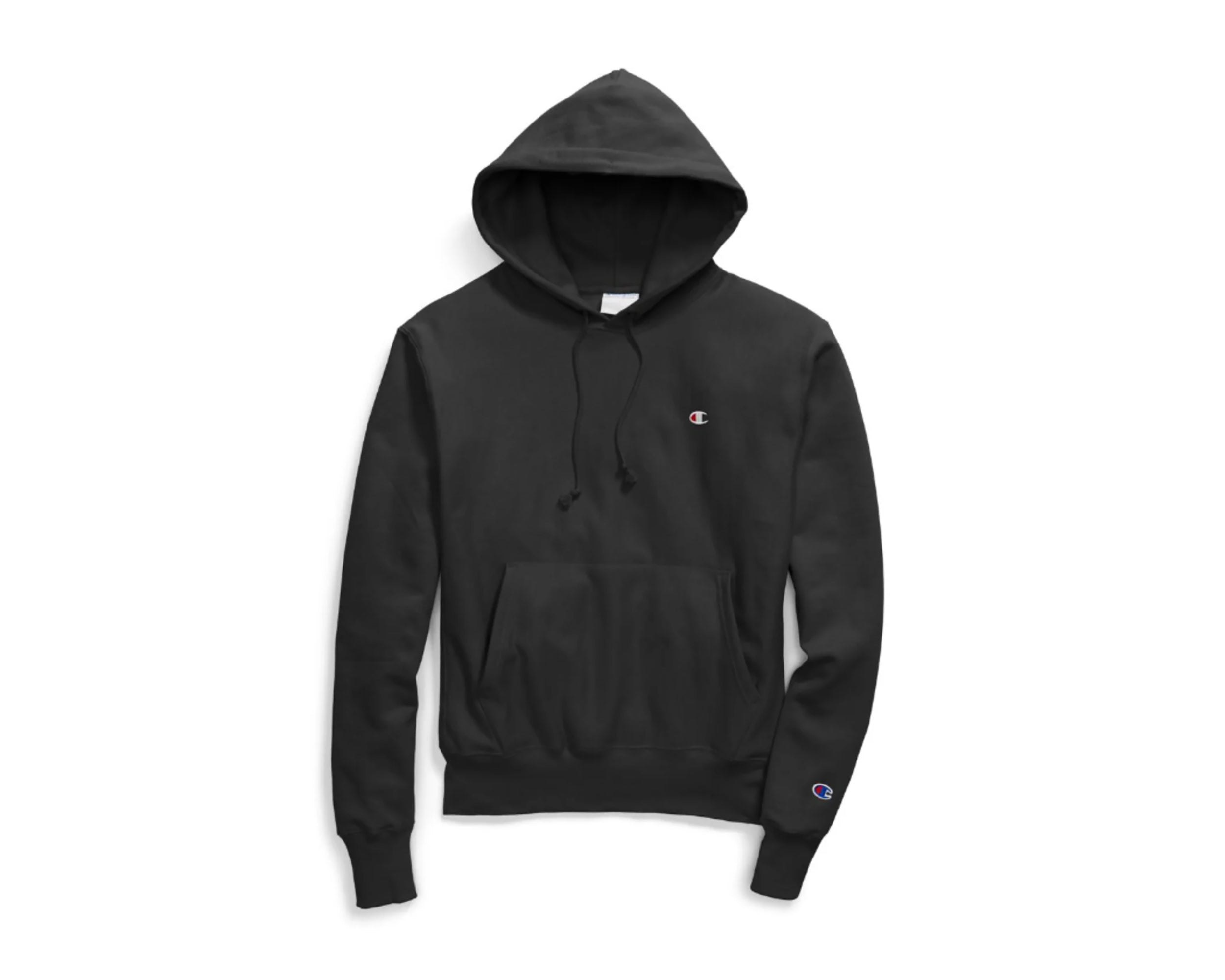 Champion Women's Reverse Weave Hoodie, Left Chest C, Black-Y06145, X-Small  at  Women's Clothing store
