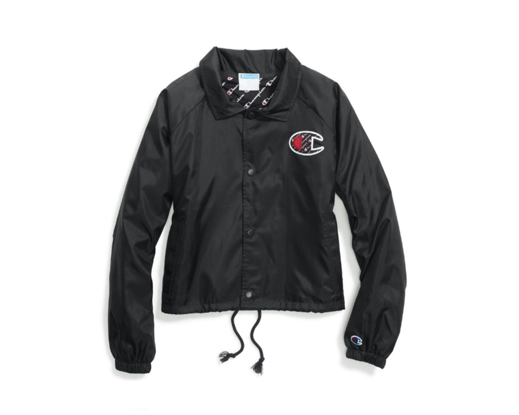 champion life women's cropped coaches jacket