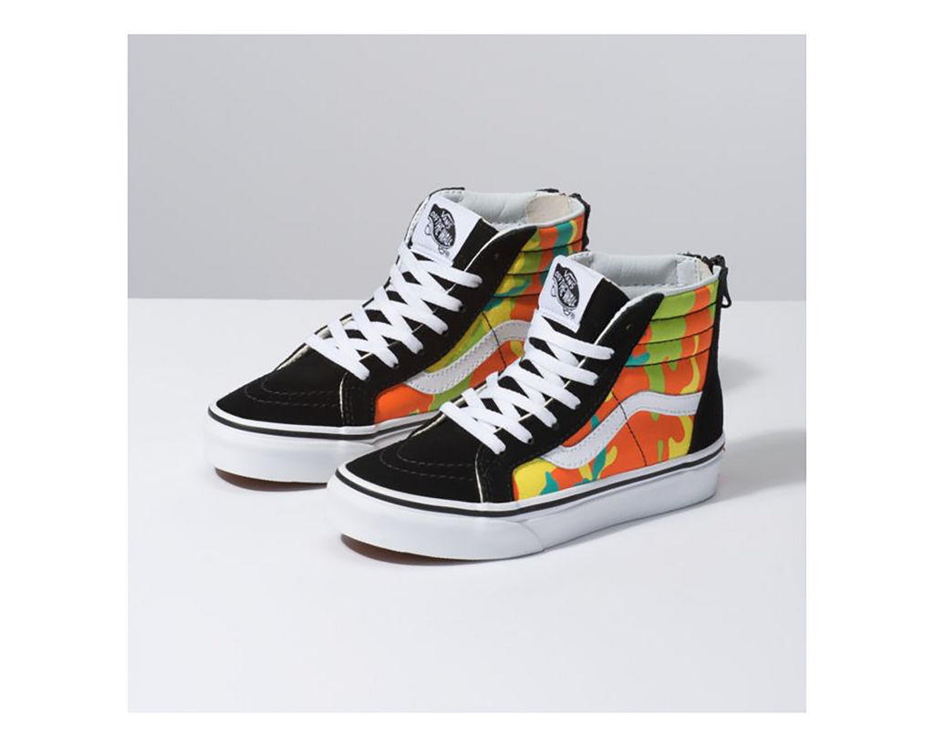 Kid`s Pop Camo Sk8-Hi Zip – Shoe Village