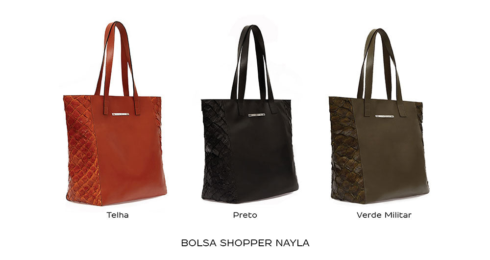 Bolsa Shopping Couro - Denise Gerassi - Bolsa de Pirarucu