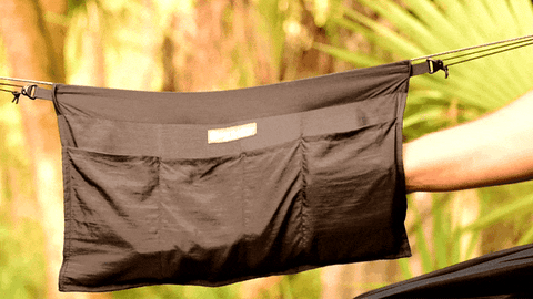 This ridgeline organizer has secret pocket for storing large items. The Hammock Holdall has plenty of space for your gear